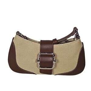 Khaki Denim Mini Hobo Shoulder Bag Purse Crossbody Purse - NEW